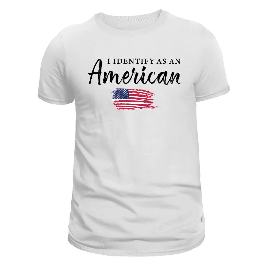 I Identify As An American Ladies T-Shirt - PatriotDepot.com