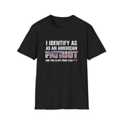 I Identify as an American Patriot and This is My Pride Flag Unisex T-Shirt - PatriotDepot.com