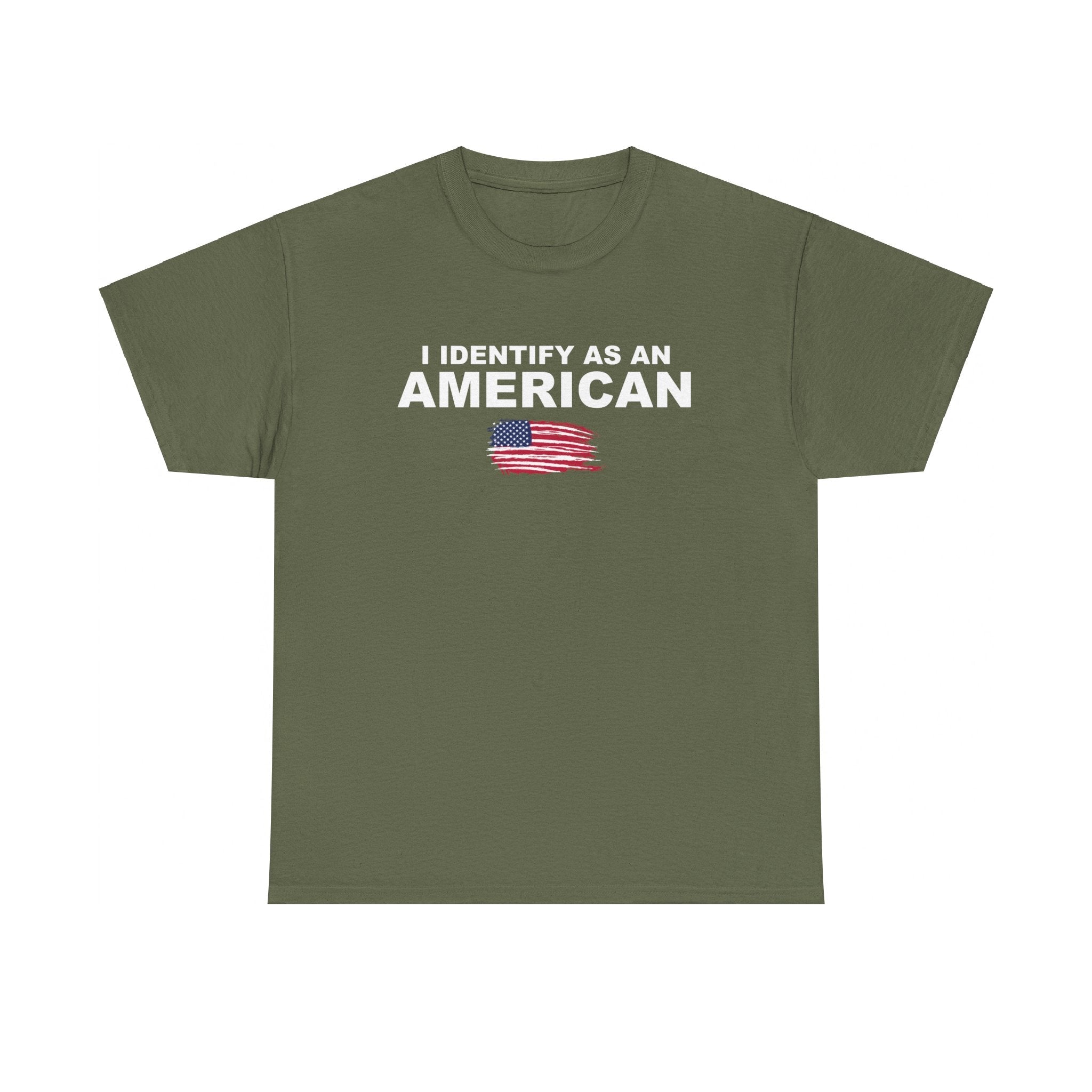 アイデンティティー　15LB 4OZ I Identify As An American T-Shirt – PatriotDepot.com
