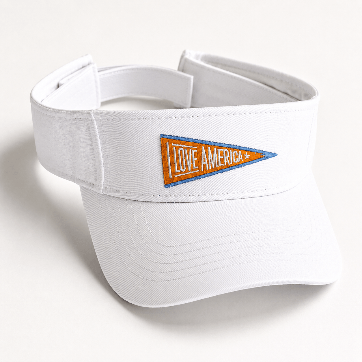 I Love America Women's Patriotic Visor – Cute USA Hat for Women - PatriotDepot.com