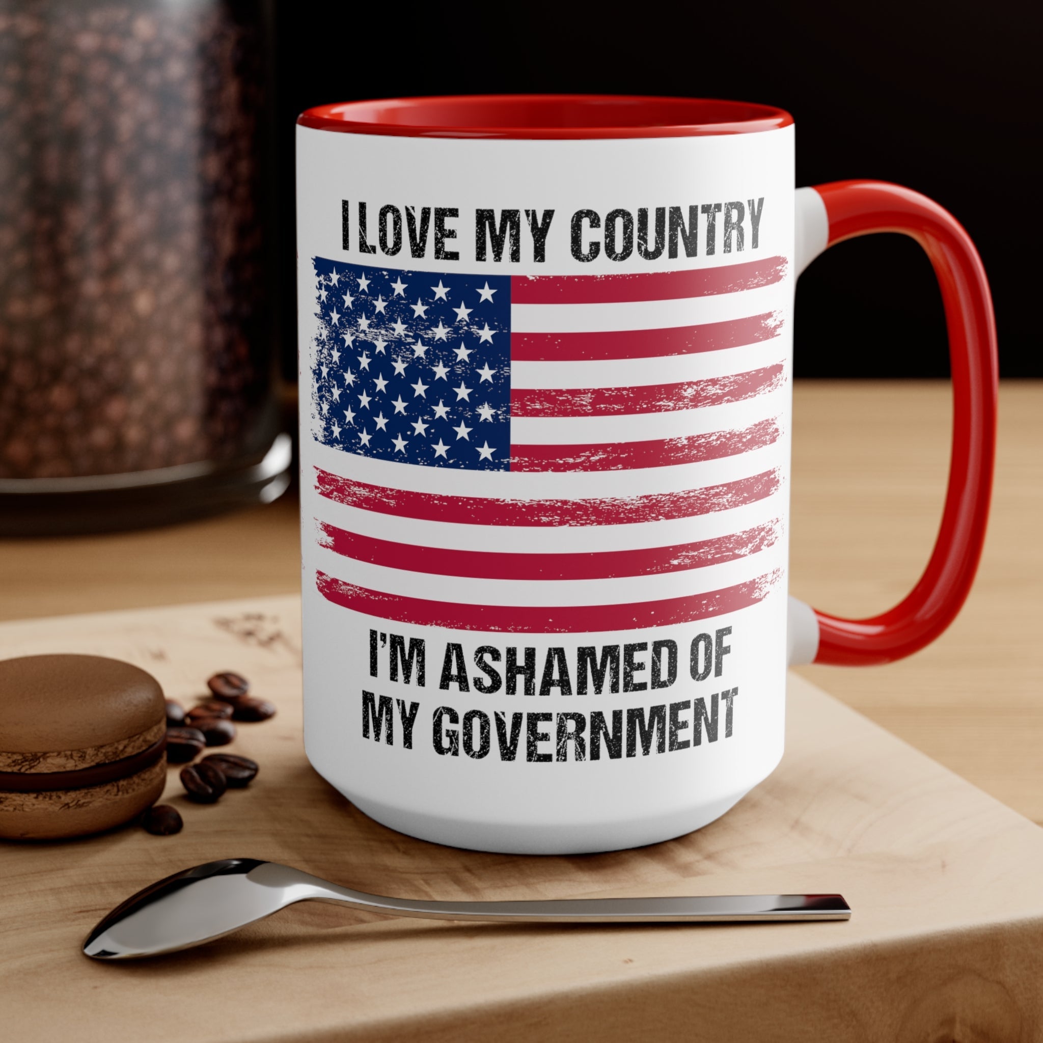 I Love My Country Mug (2 sizes, 2 colors) - PatriotDepot.com