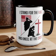 I Stand For The Flag And Kneel At The Cross Mug (2 sizes, 2 colors) - PatriotDepot.com
