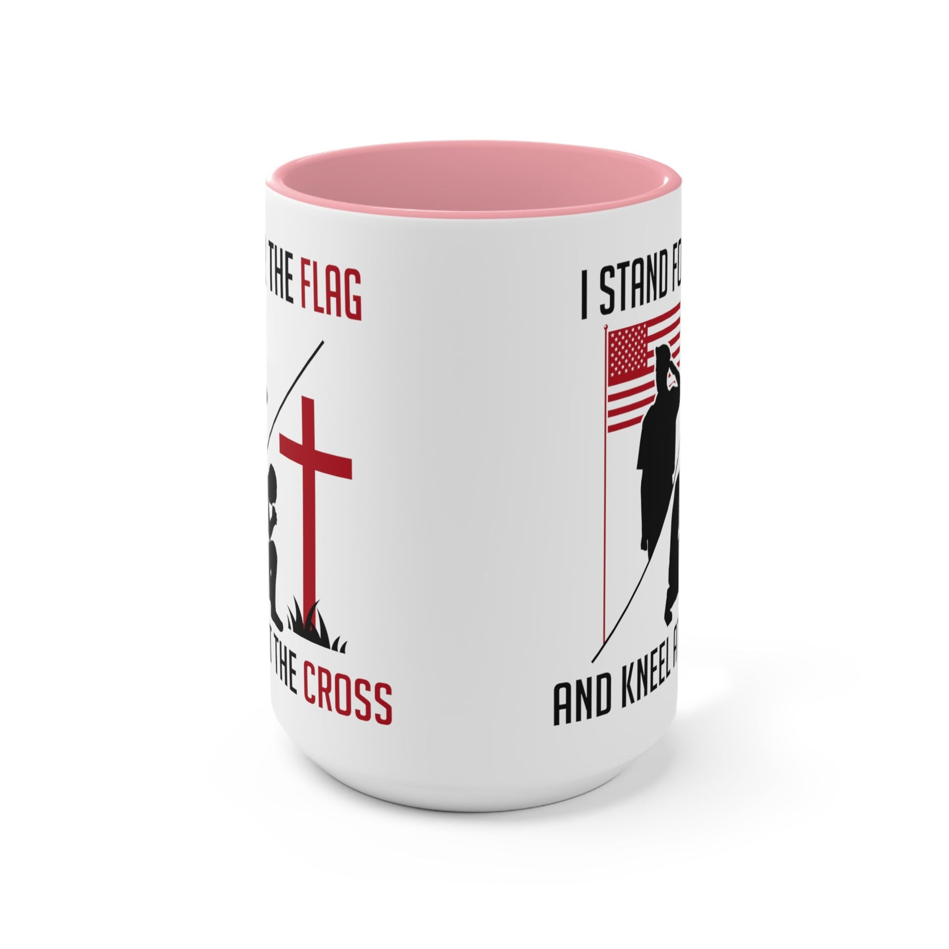 I Stand For The Flag And Kneel At The Cross Mug (2 sizes, 2 colors) - PatriotDepot.com