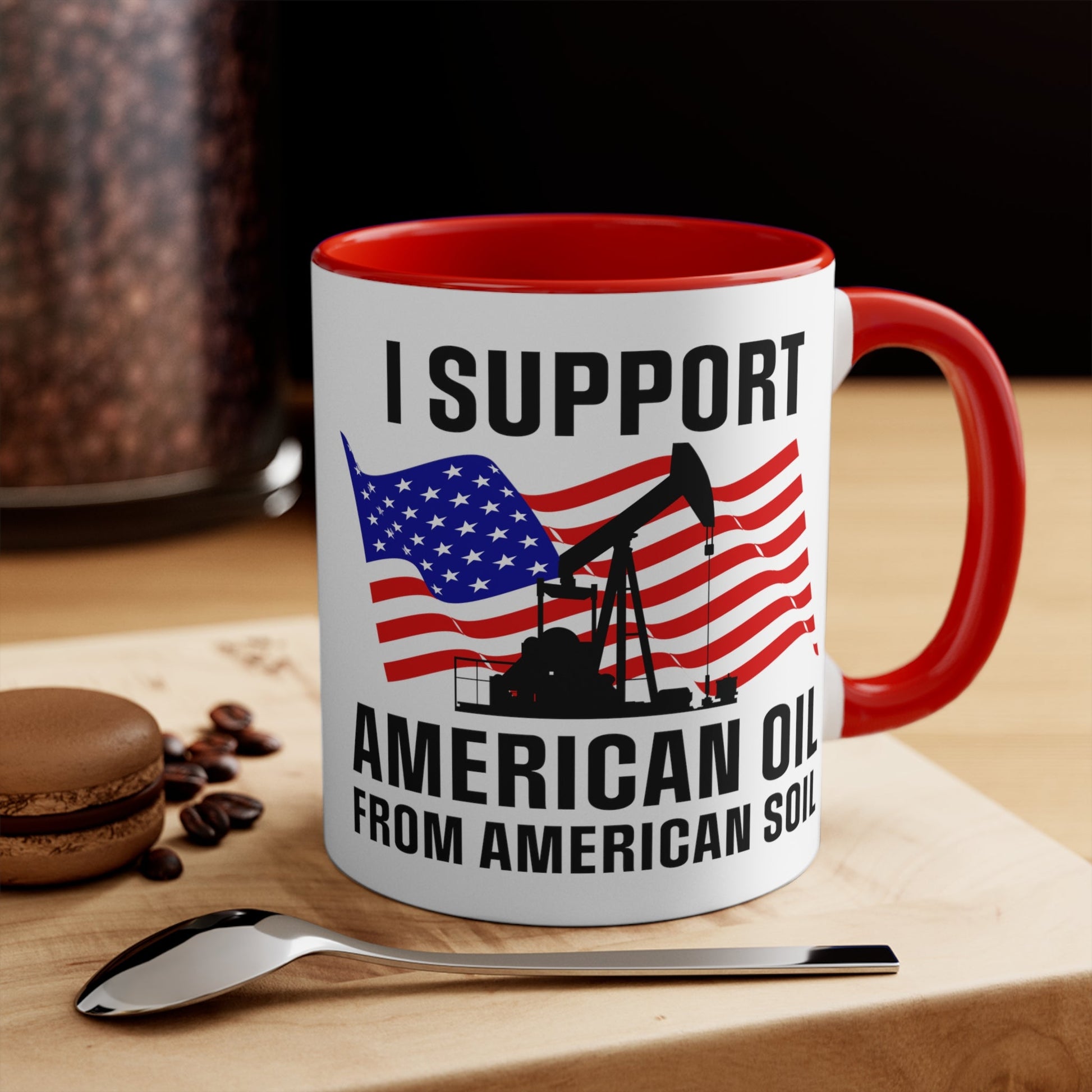I Support American Oil Mug - PatriotDepot.com