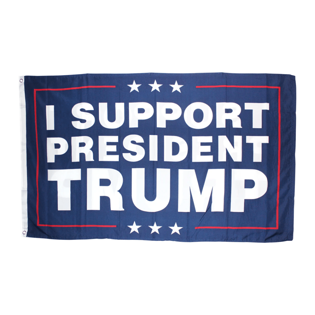 I Support President Trump 3'x5' Flag - PatriotDepot.com