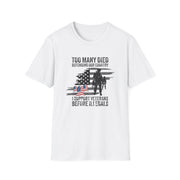 I Support Veterans Before Illegals T-Shirt - PatriotDepot.com