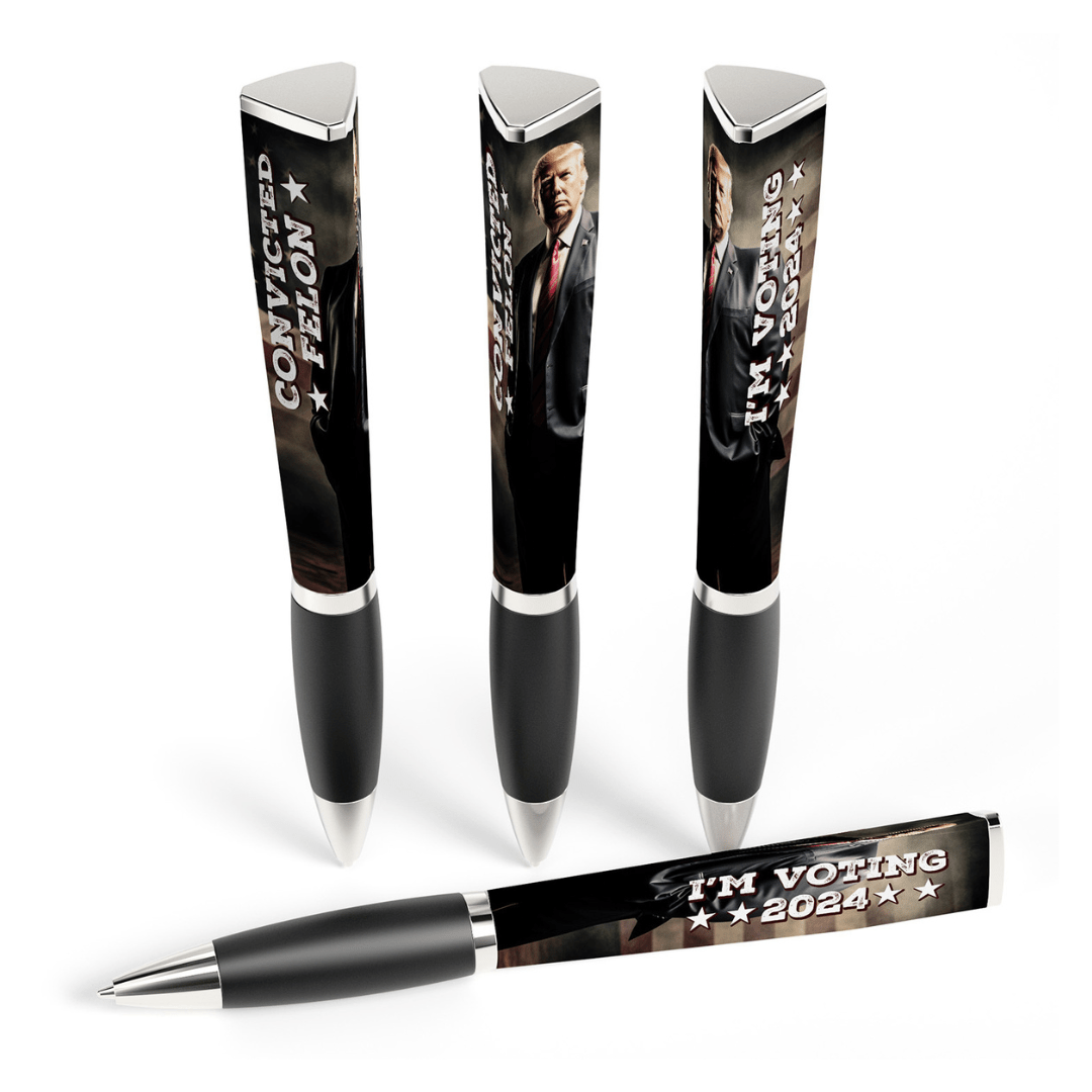 I'm Voting Convicted Felon 2024 Performance Pen (3 Sided Design) w/ case - PatriotDepot.com