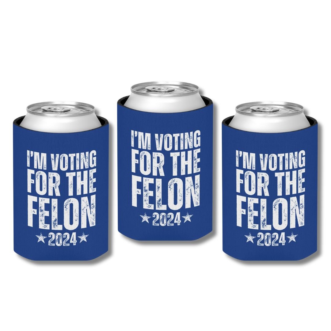 I'm Voting For The Felon 2024 Can Cooler Bundle (3 Pack) - PatriotDepot.com