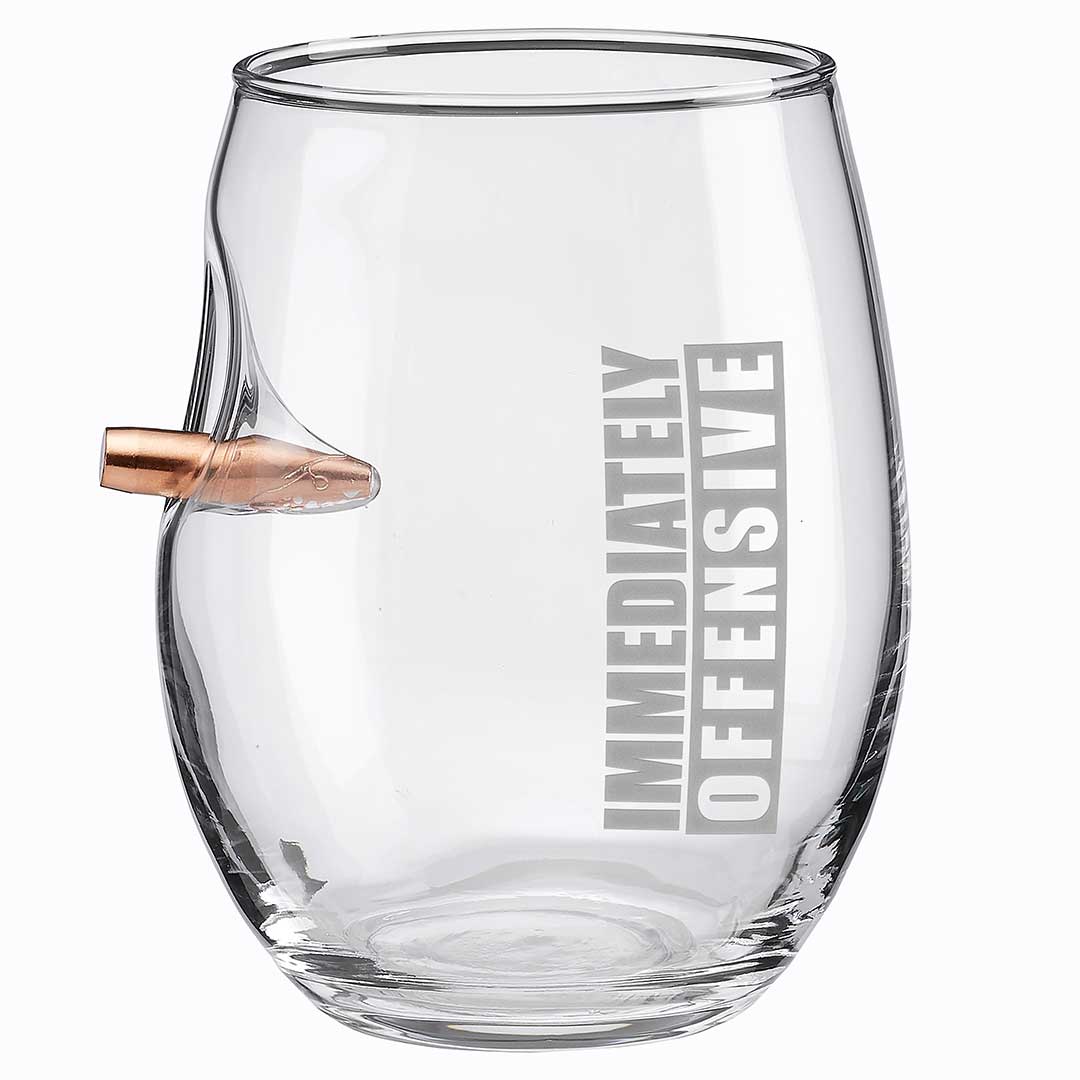 Immediately Offensive Bullet Glassware | Made in the USA - PatriotDepot.com
