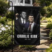 In Memory of Charlie Kirk 12"x18" Garden Flag - PatriotDepot.com