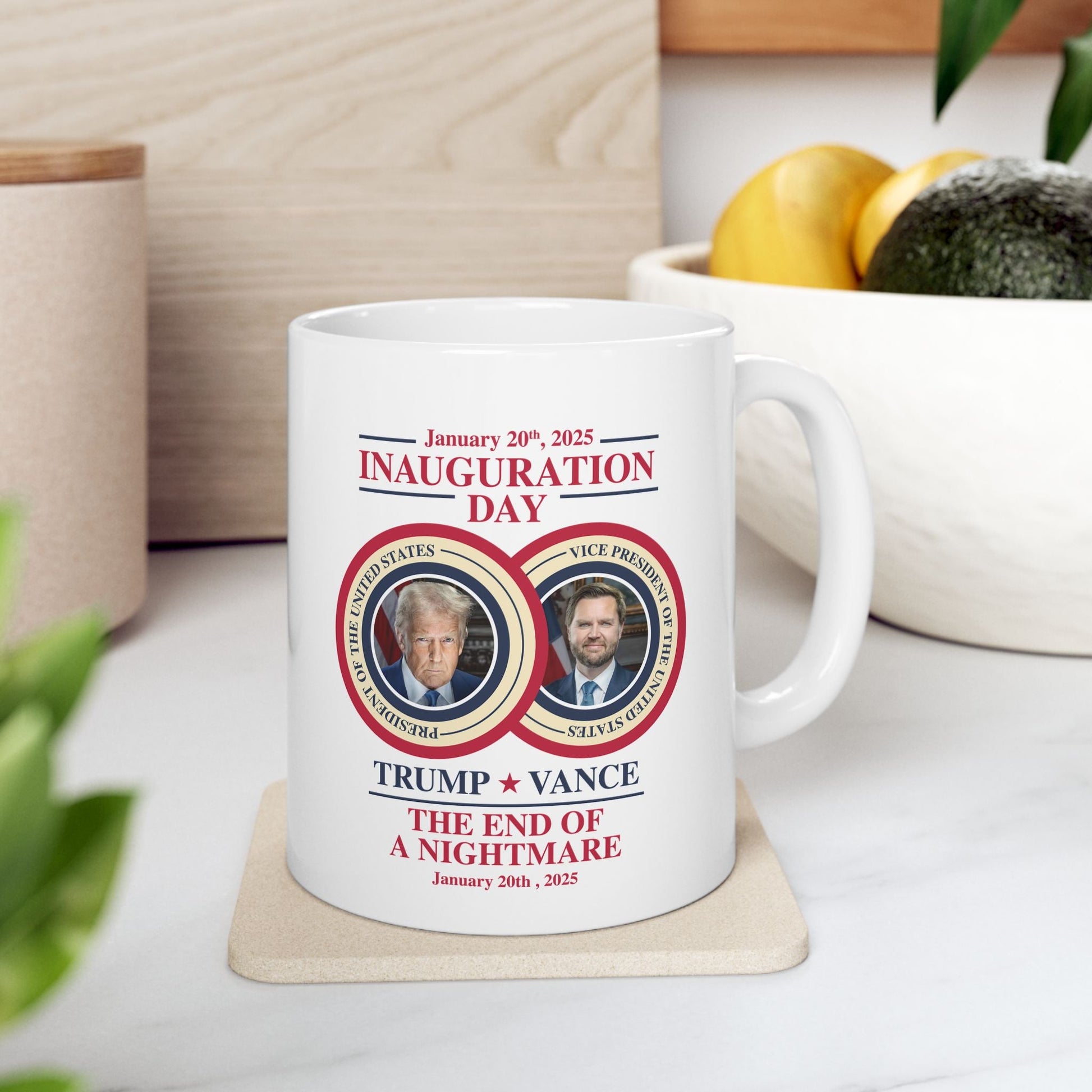 Inauguration Day January 20, 2025, Trump - Vance Mug, (11oz, 15oz) - PatriotDepot.com