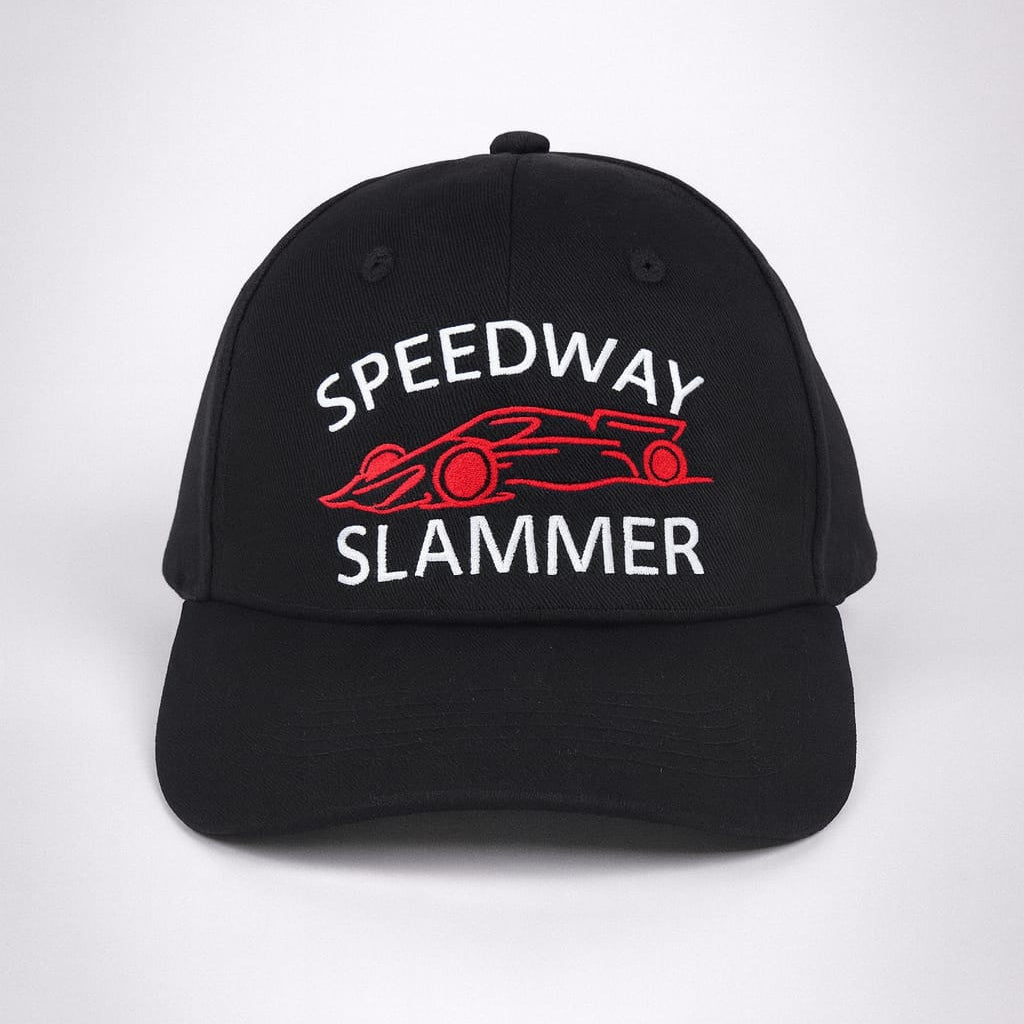 Indiana Speedway Slammer Embroidered Hat (Black) - PatriotDepot.com