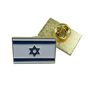 Israel Flag Lapel Pin (Rectangle) - PatriotDepot.com