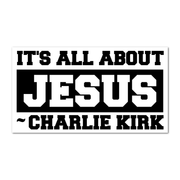 “It’s All About Jesus” Charlie Kirk Sticker - PatriotDepot.com