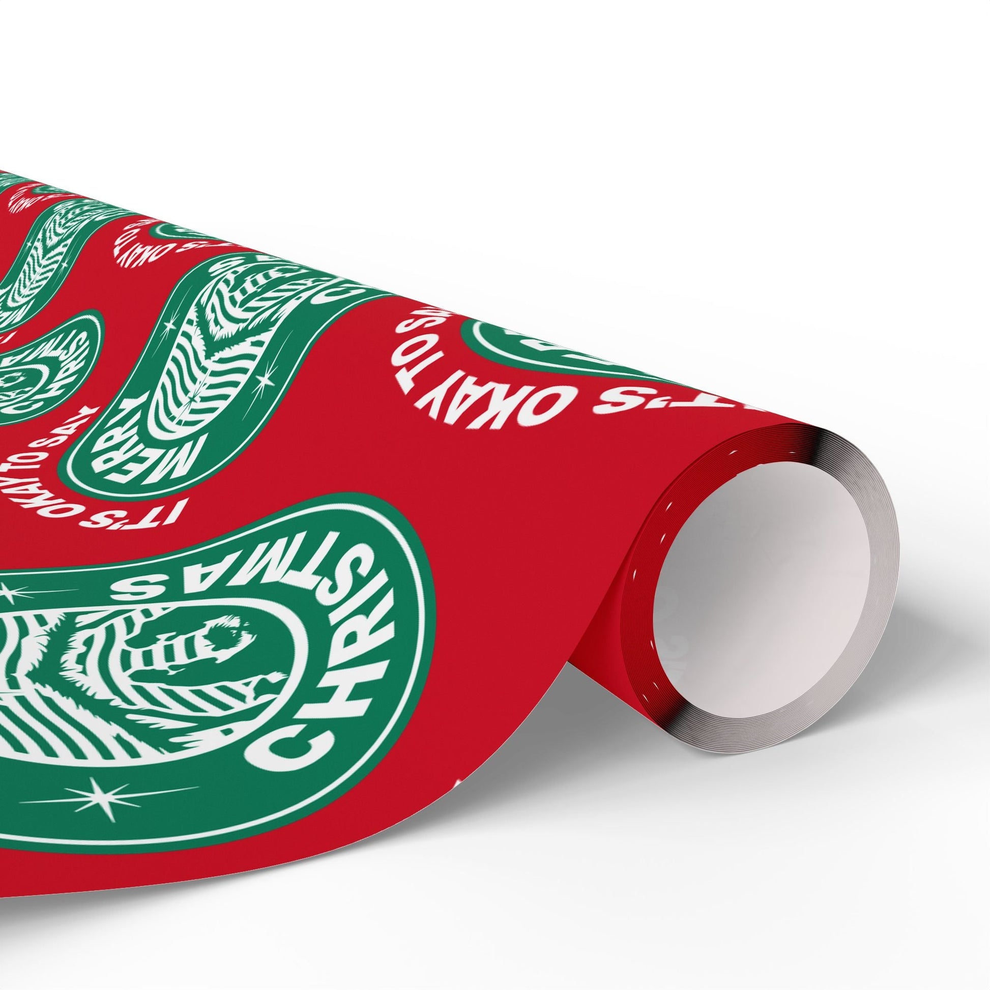 It's Okay To Say Merry Christmas Custom Wrapping Paper Roll - PatriotDepot.com