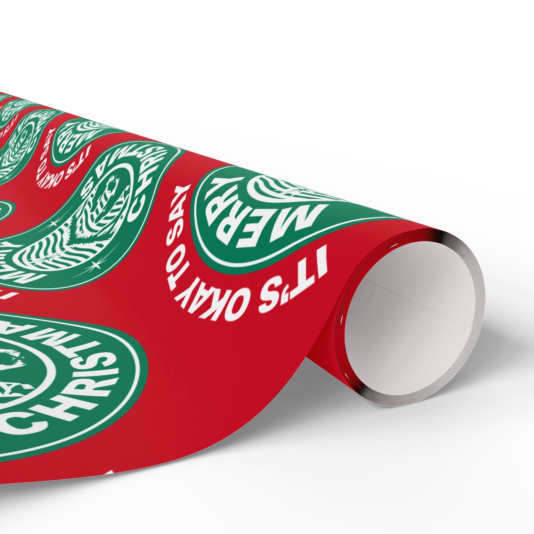It's Okay To Say Merry Christmas Custom Wrapping Paper Roll - PatriotDepot.com