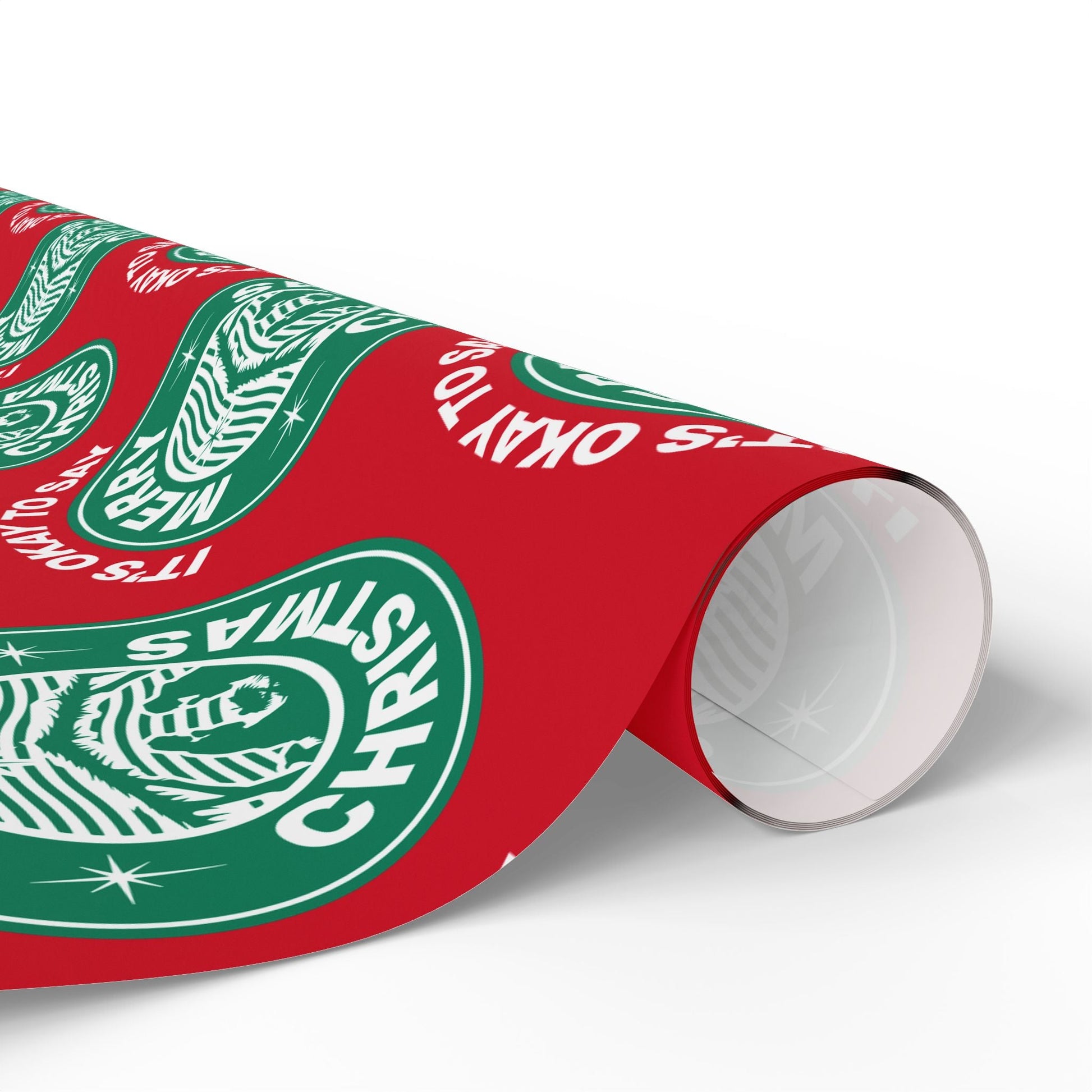 It's Okay To Say Merry Christmas Custom Wrapping Paper Roll - PatriotDepot.com