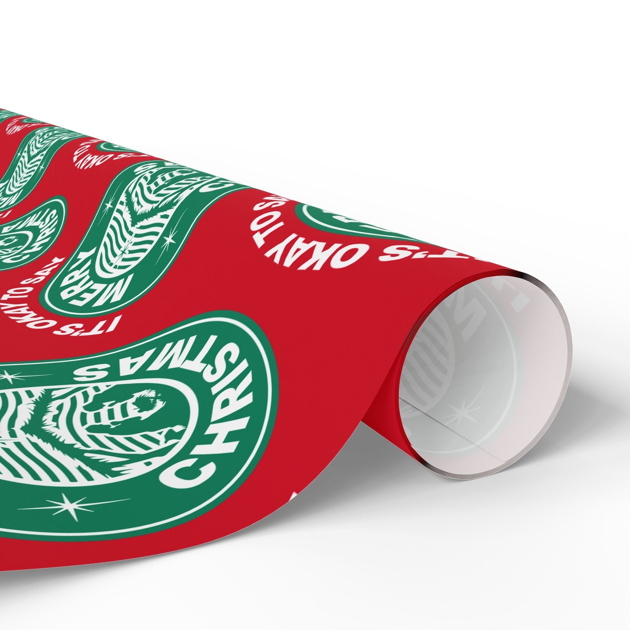 It's Okay To Say Merry Christmas Custom Wrapping Paper Roll - PatriotDepot.com
