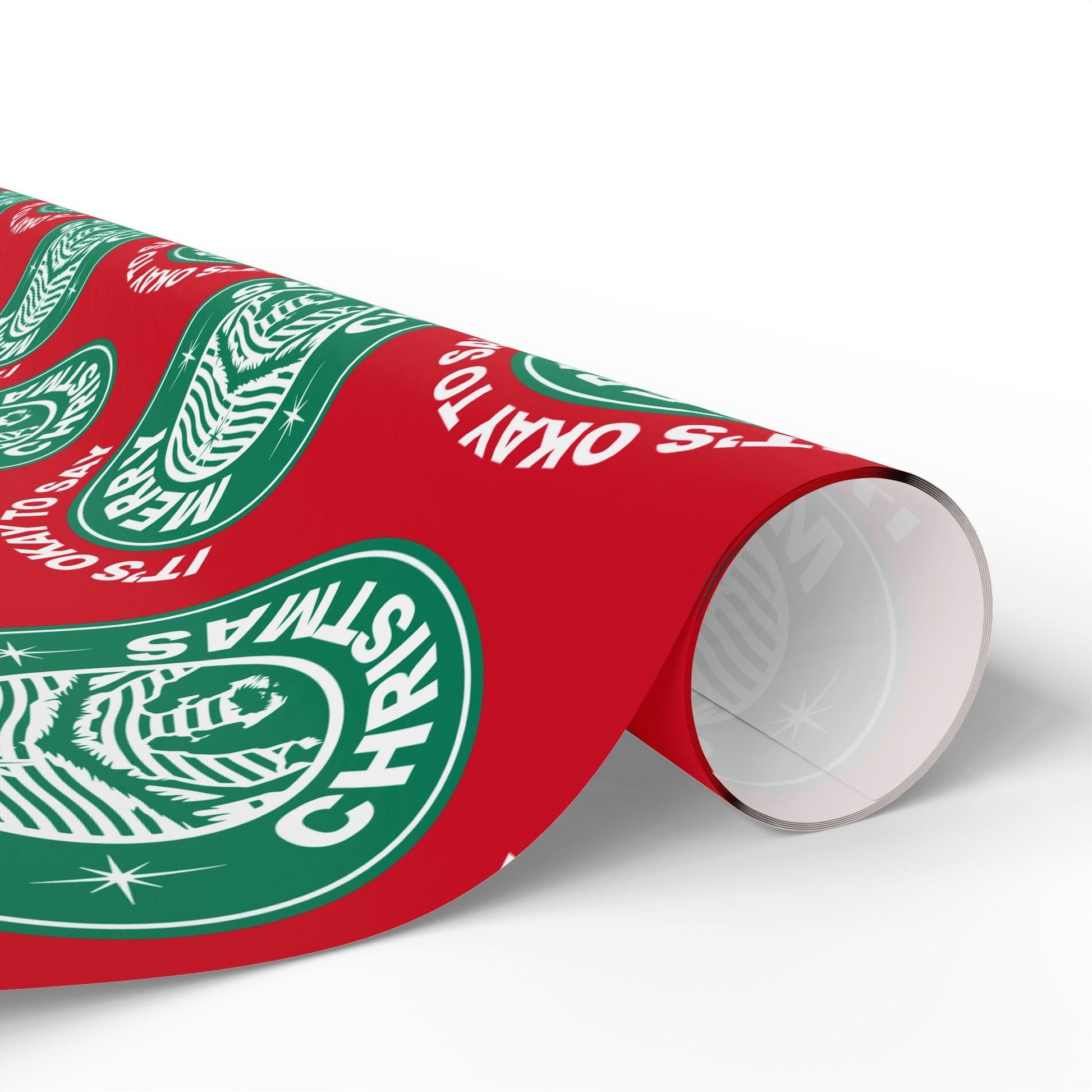 It's Okay To Say Merry Christmas Custom Wrapping Paper Roll - PatriotDepot.com