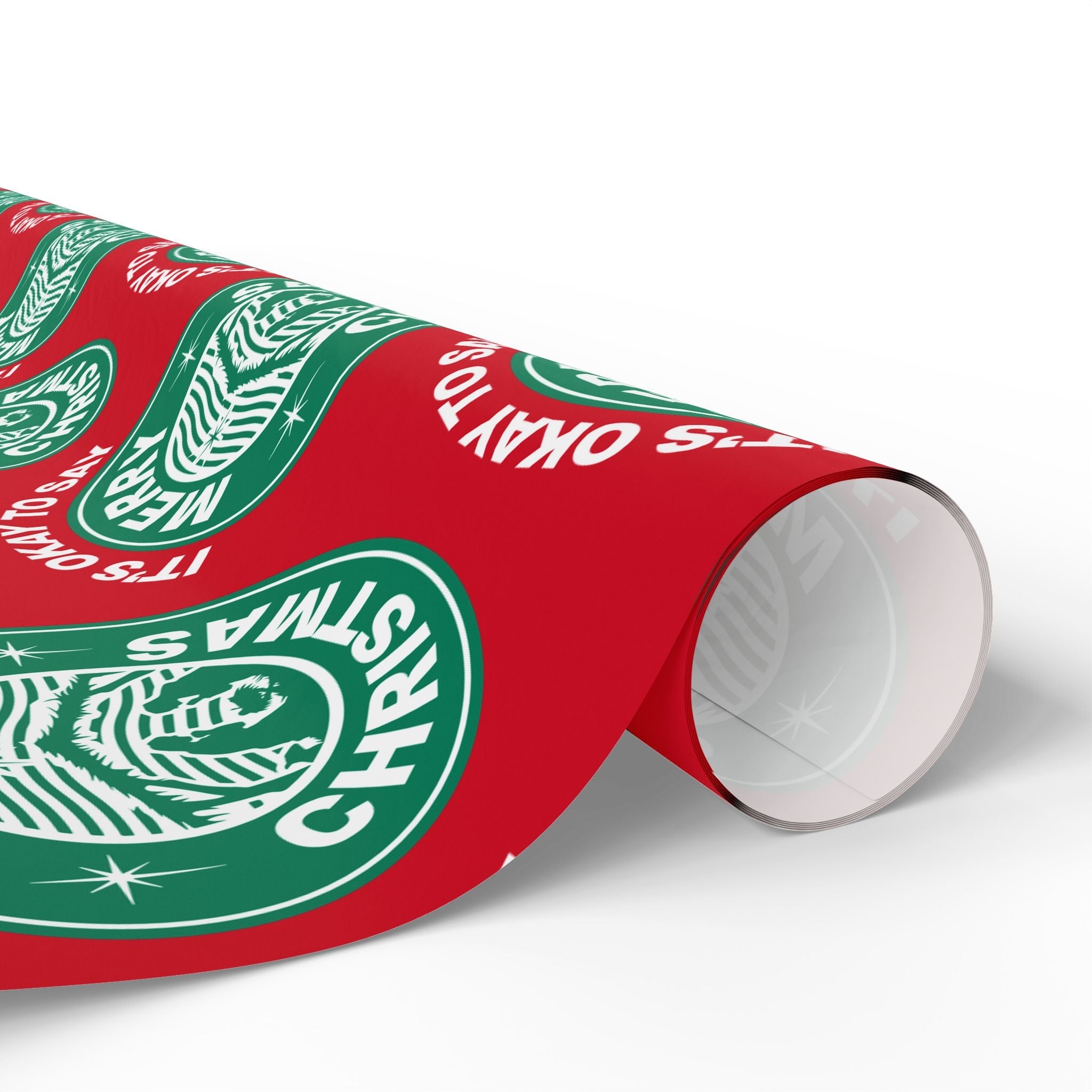 It's Okay To Say Merry Christmas Custom Wrapping Paper Roll - PatriotDepot.com