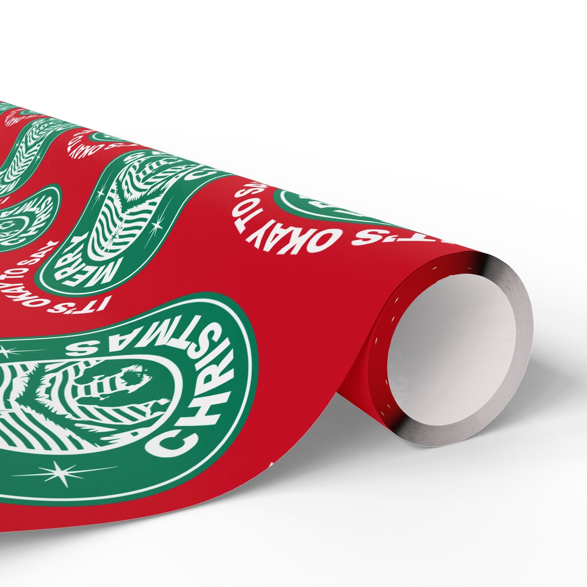 It's Okay To Say Merry Christmas Custom Wrapping Paper Roll - PatriotDepot.com