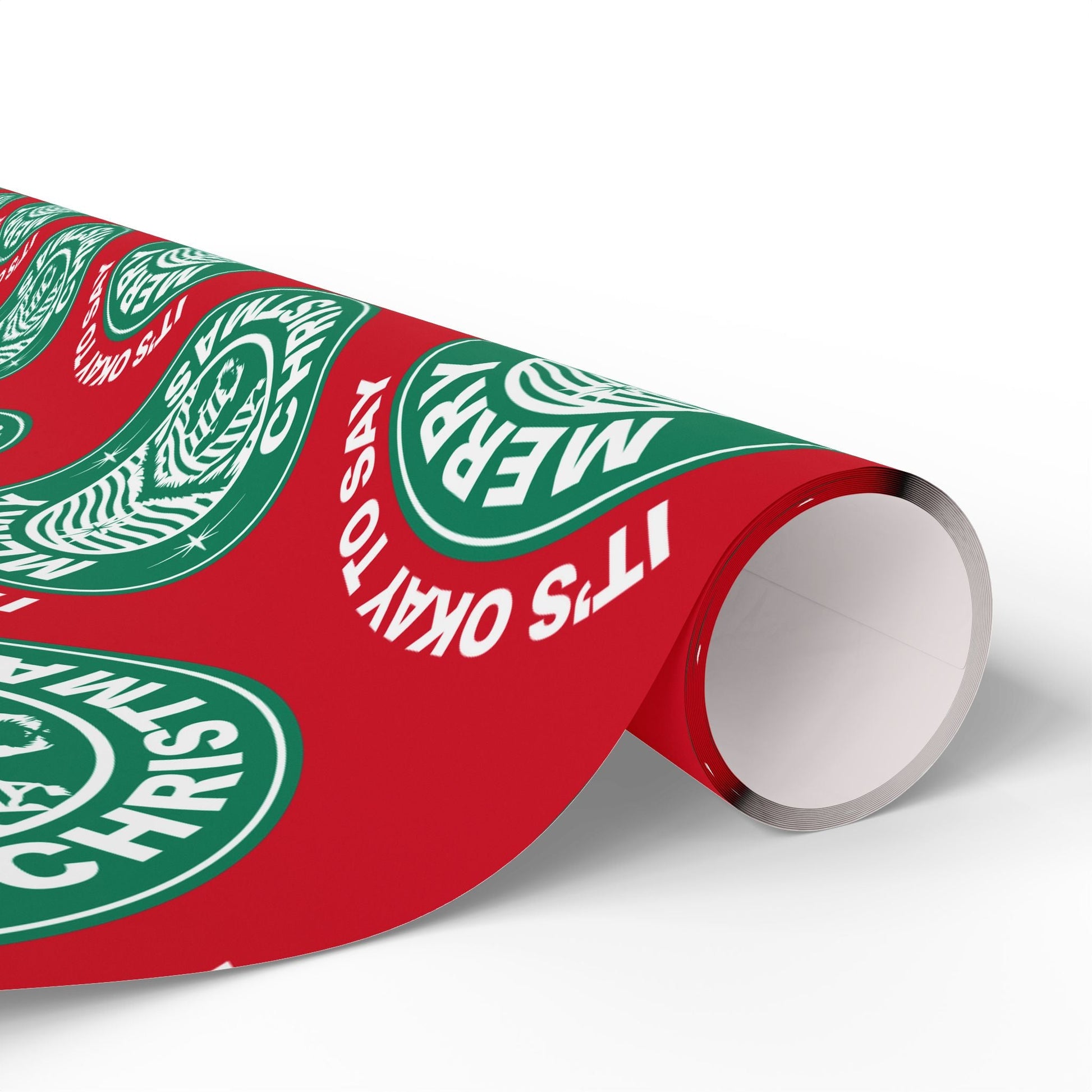 It's Okay To Say Merry Christmas Custom Wrapping Paper Roll - PatriotDepot.com