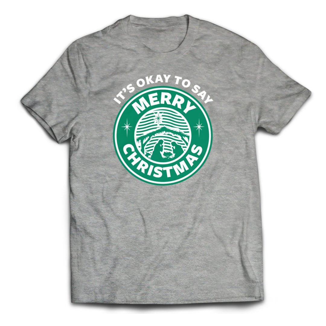 It’s Okay to Say Merry Christmas T-Shirt - PatriotDepot.com
