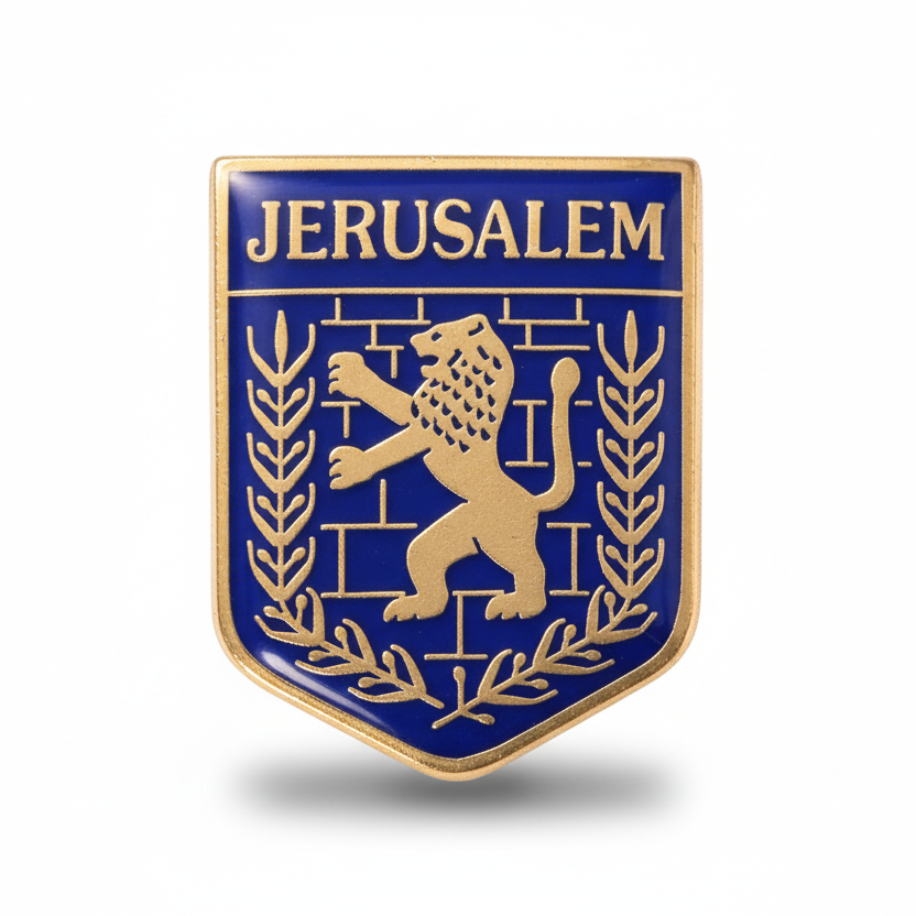 Jerusalem Lion of Judah Lapel Pin - PatriotDepot.com