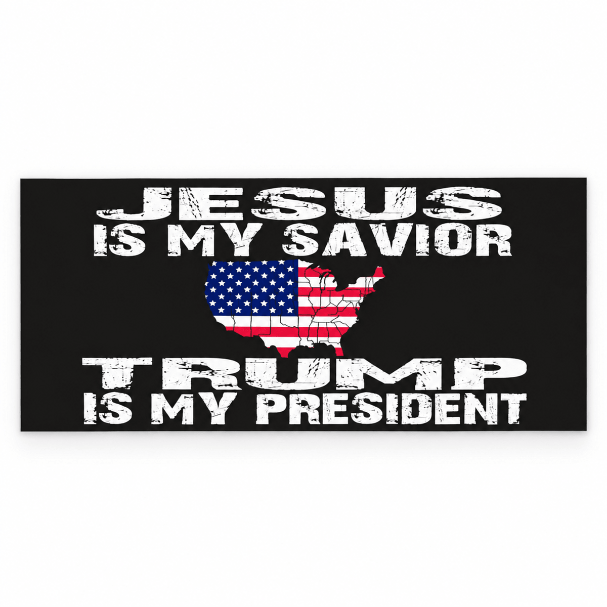 Jesus Is My Savior, Trump Is My President Bumper Sticker | 3 Options - PatriotDepot.com