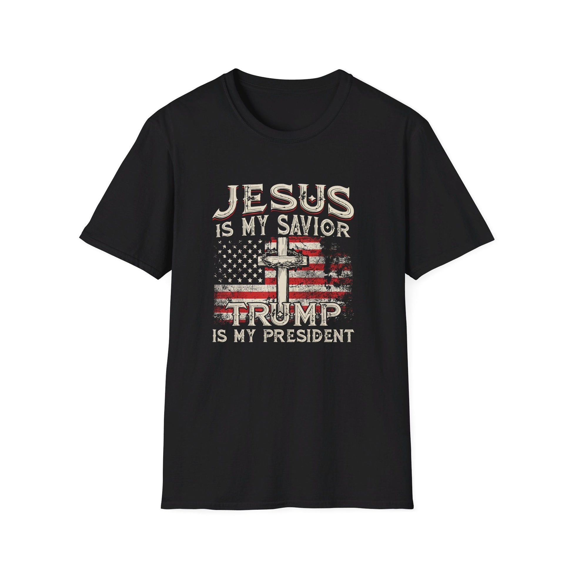 Jesus is My Savior Trump is My President T-Shirt - PatriotDepot.com