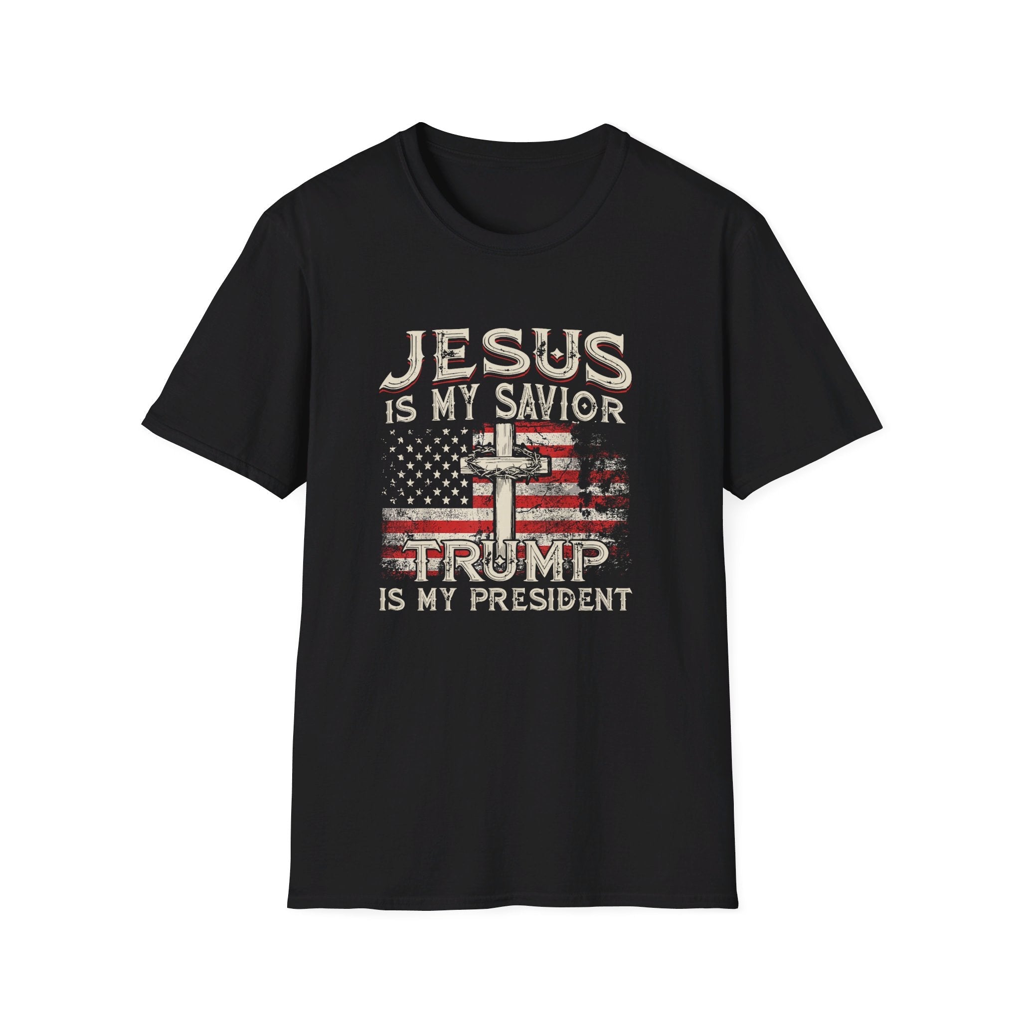 Jesus is My Savior Trump is My President T-Shirt - PatriotDepot.com