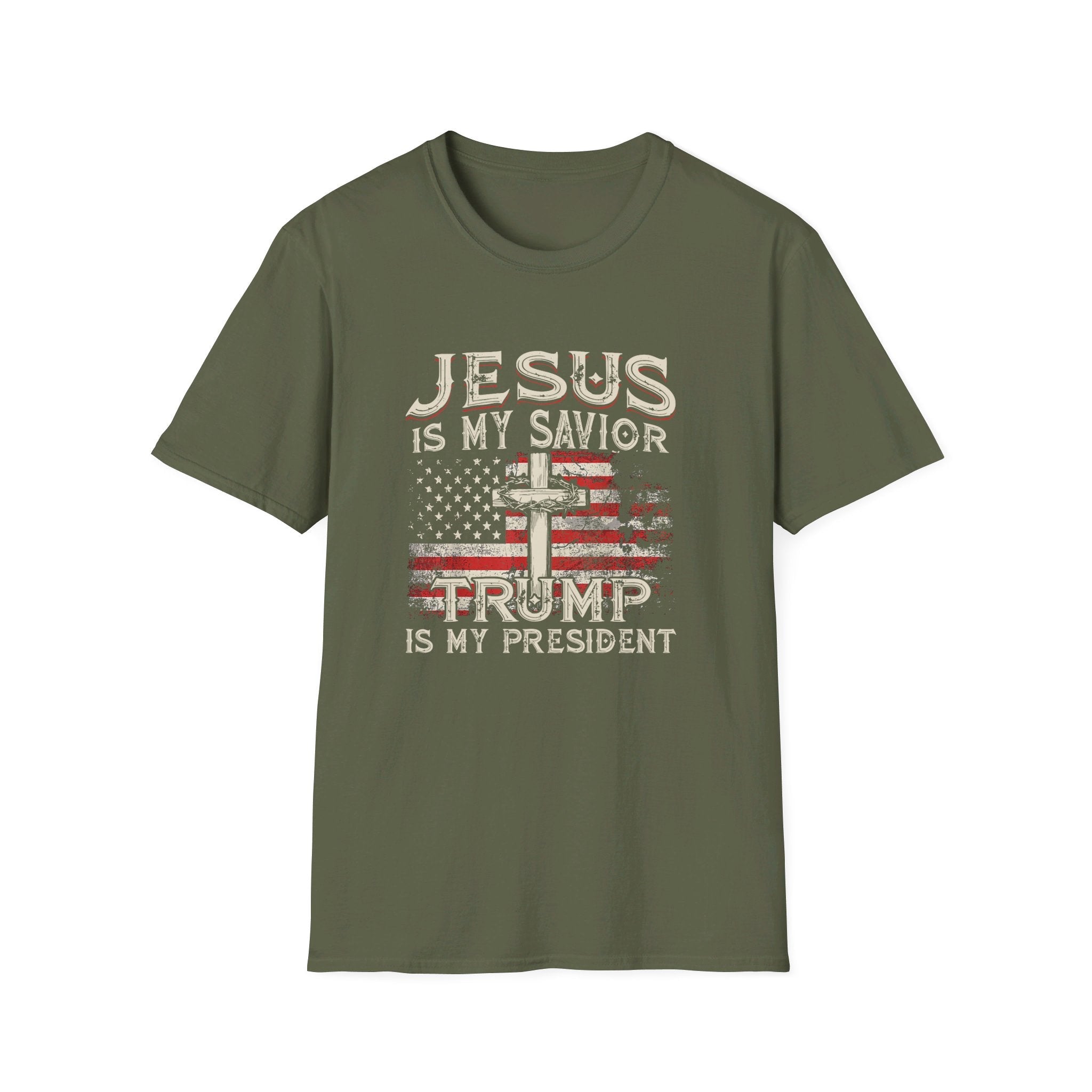 Jesus is My Savior Trump is My President T-Shirt - PatriotDepot.com