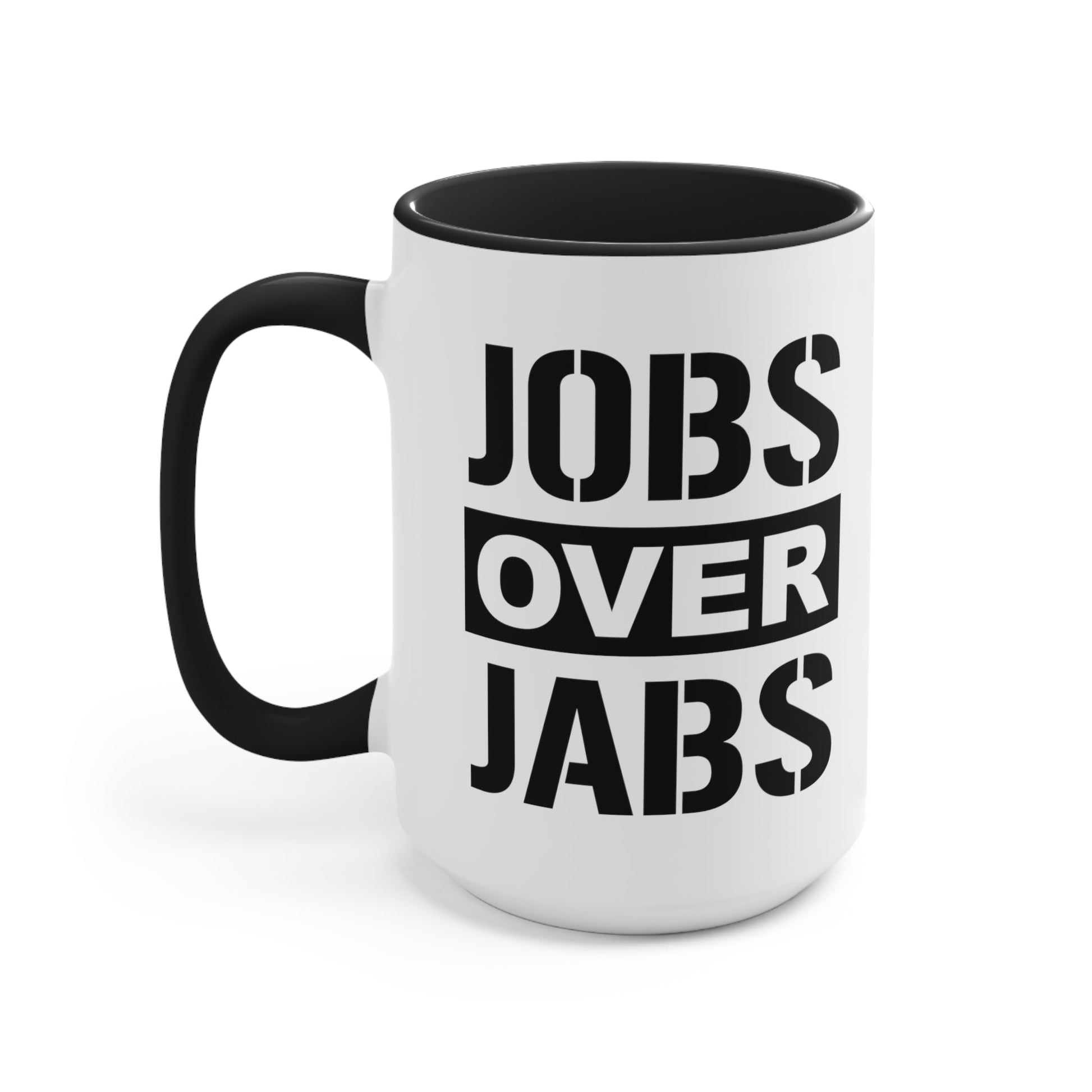 Jobs Over Jabs Mug (2 sizes, 3 colors) - PatriotDepot.com