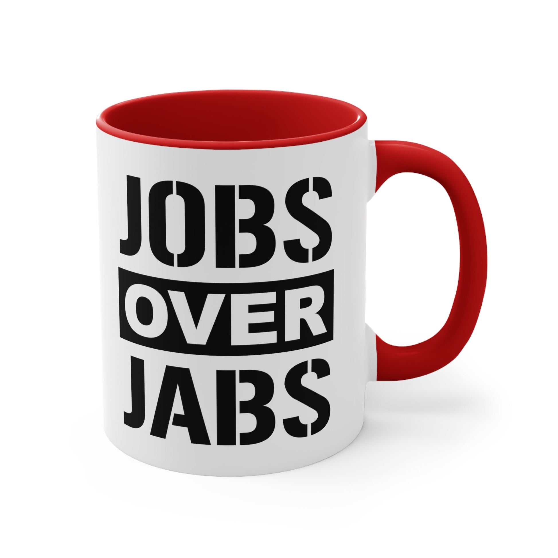 Jobs Over Jabs Mug (2 sizes, 3 colors) - PatriotDepot.com