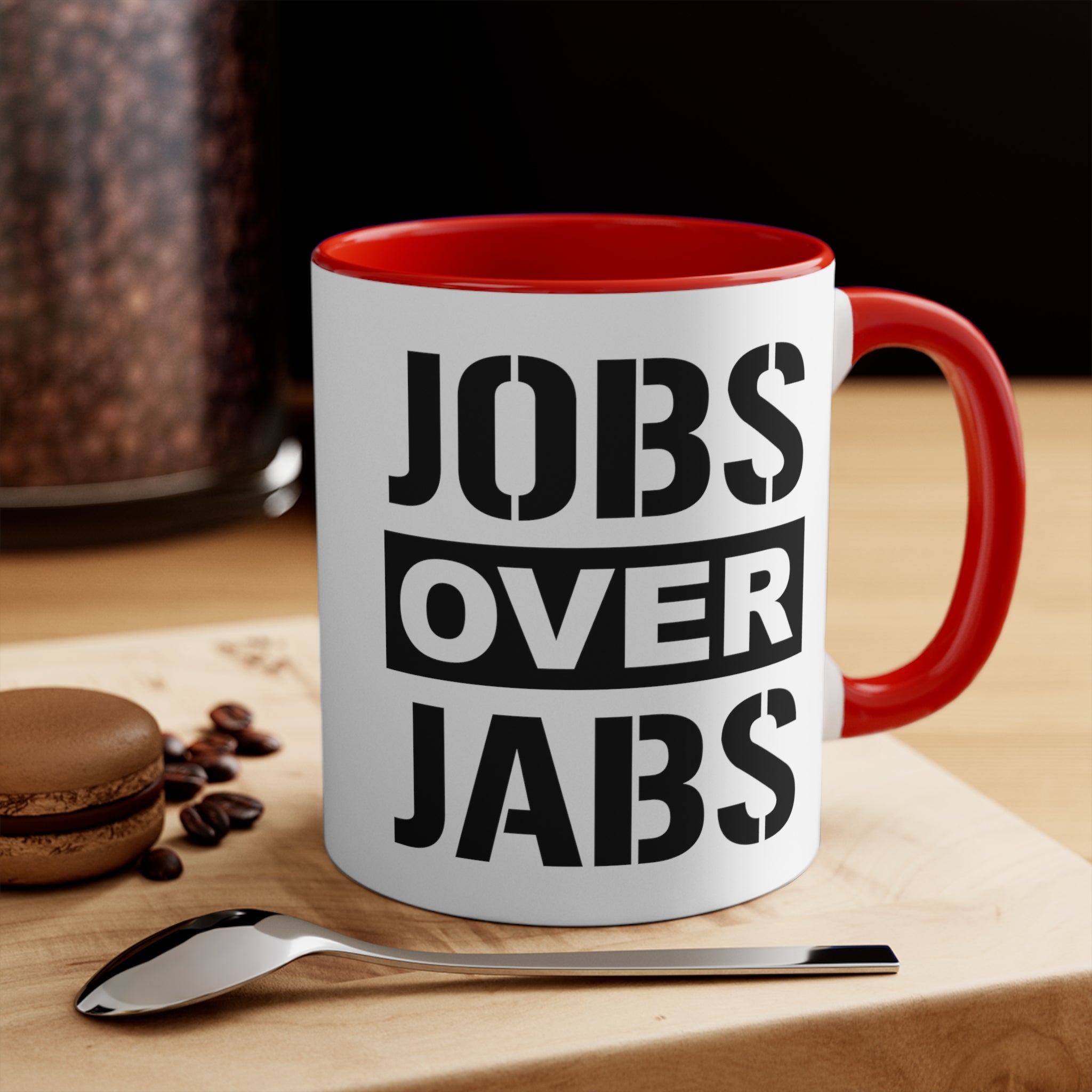 Jobs Over Jabs Mug (2 sizes, 3 colors) - PatriotDepot.com