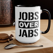 Jobs Over Jabs Mug (2 sizes, 3 colors) - PatriotDepot.com