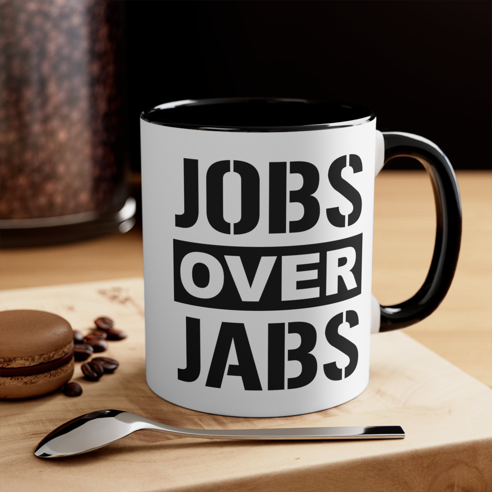 Jobs Over Jabs Mug (2 sizes, 3 colors) - PatriotDepot.com