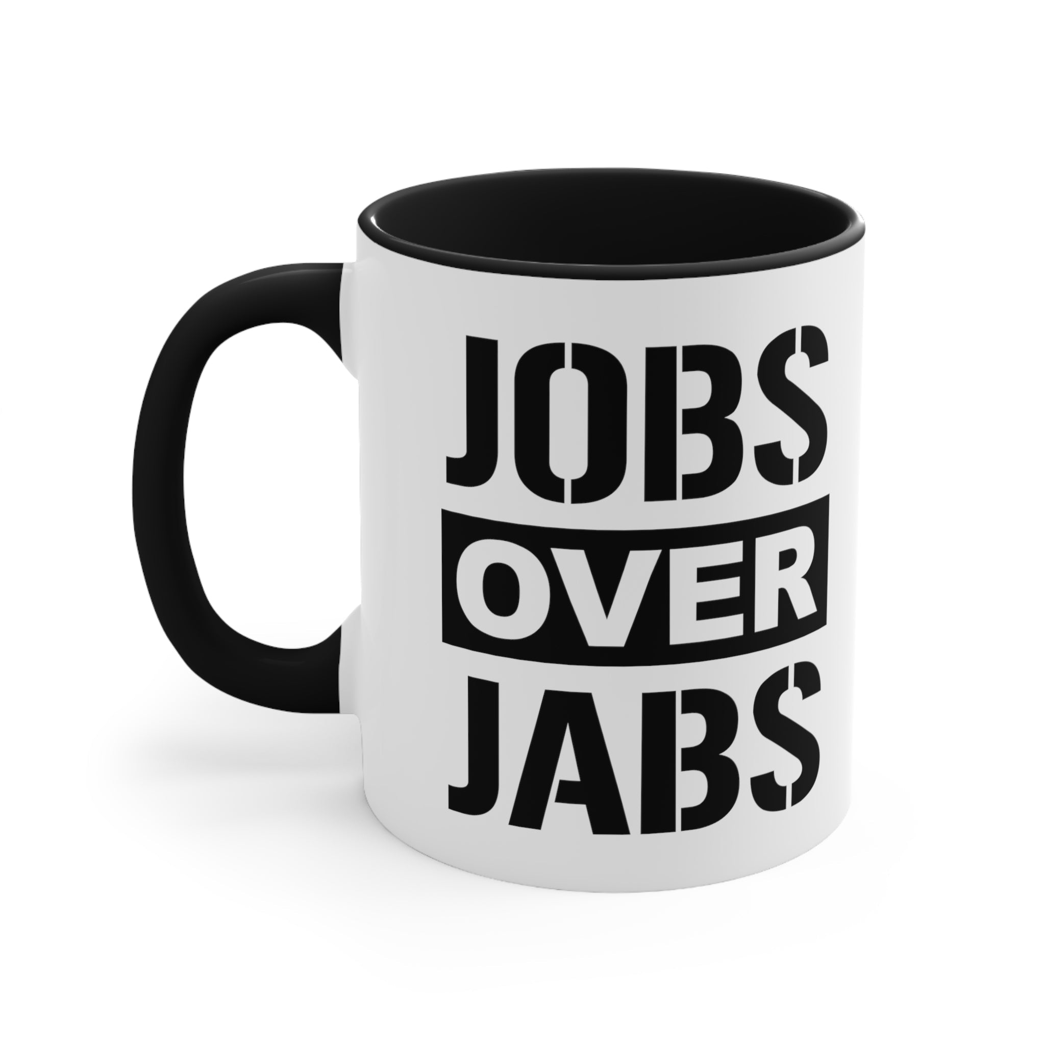 Jobs Over Jabs Mug (2 sizes, 3 colors) - PatriotDepot.com