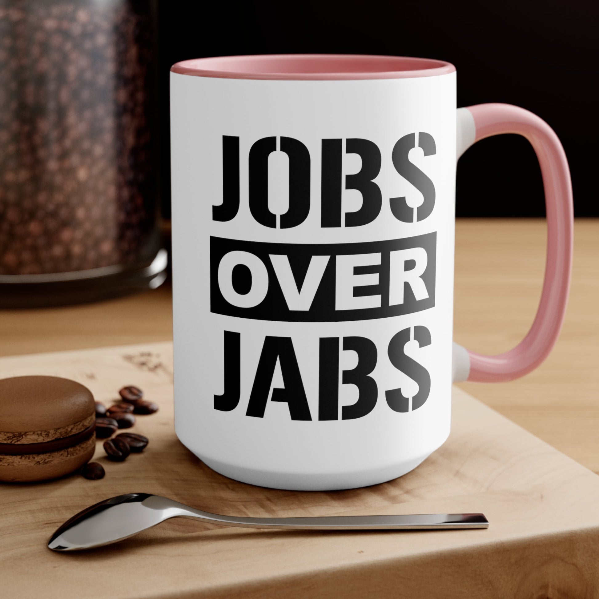 Jobs Over Jabs Mug (2 sizes, 3 colors) - PatriotDepot.com