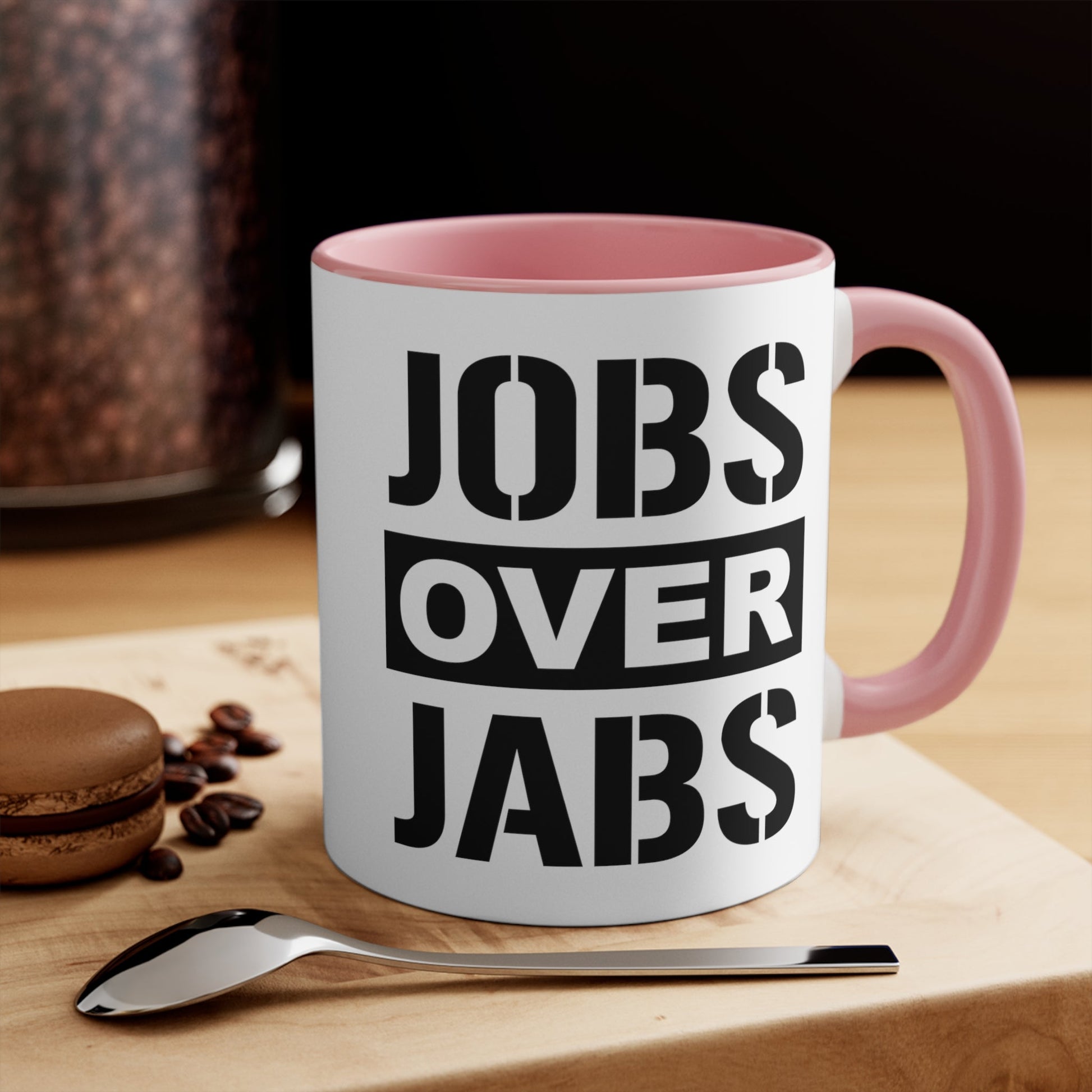 Jobs Over Jabs Mug (2 sizes, 3 colors) - PatriotDepot.com