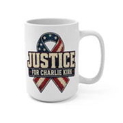 Justice for Charlie Kirk 15oz Ceramic Mug - PatriotDepot.com