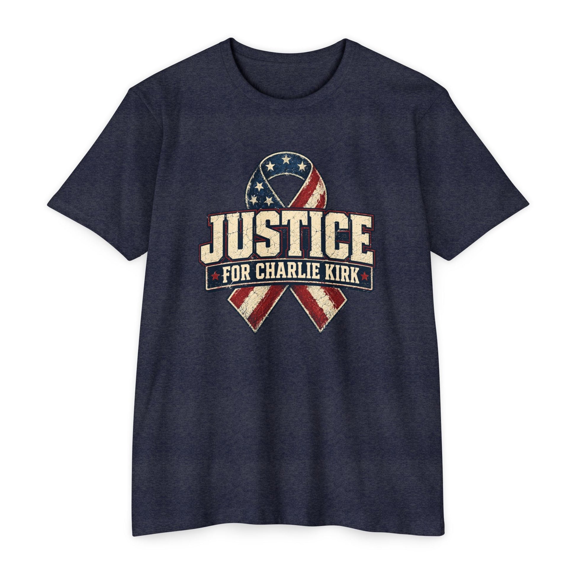 Justice for Charlie Kirk Ribbon T-Shirt - PatriotDepot.com