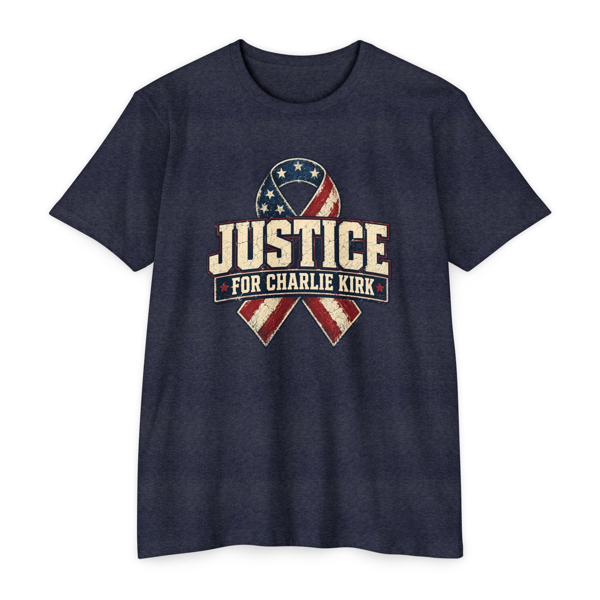 Justice for Charlie Kirk Ribbon T-Shirt - PatriotDepot.com