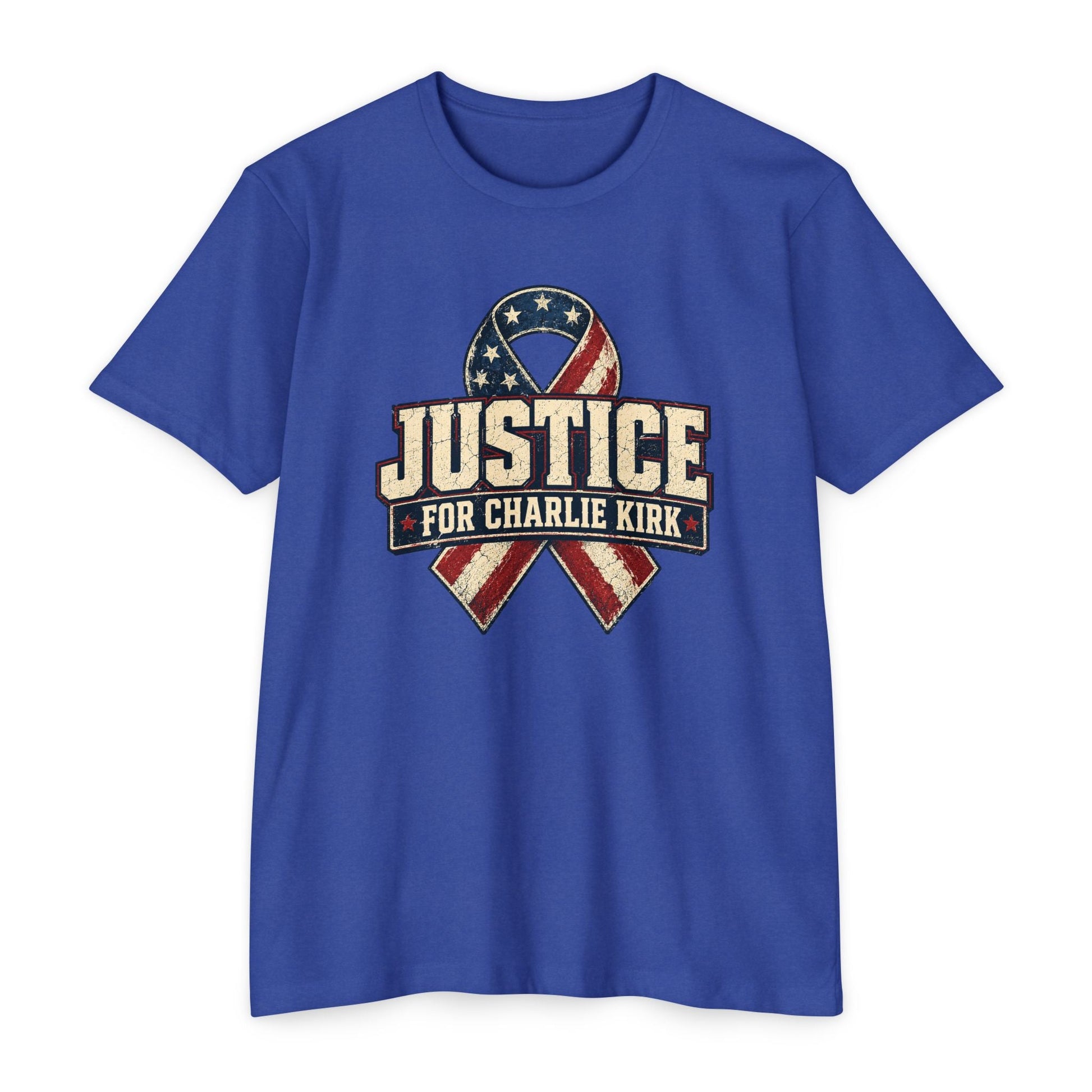 Justice for Charlie Kirk Ribbon T-Shirt - PatriotDepot.com