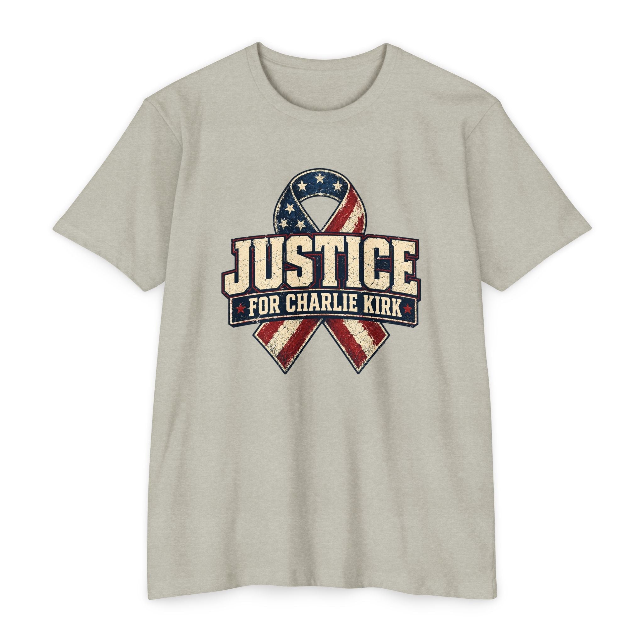 Justice for Charlie Kirk Ribbon T-Shirt - PatriotDepot.com