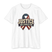 Justice for Charlie Kirk Ribbon T-Shirt - PatriotDepot.com