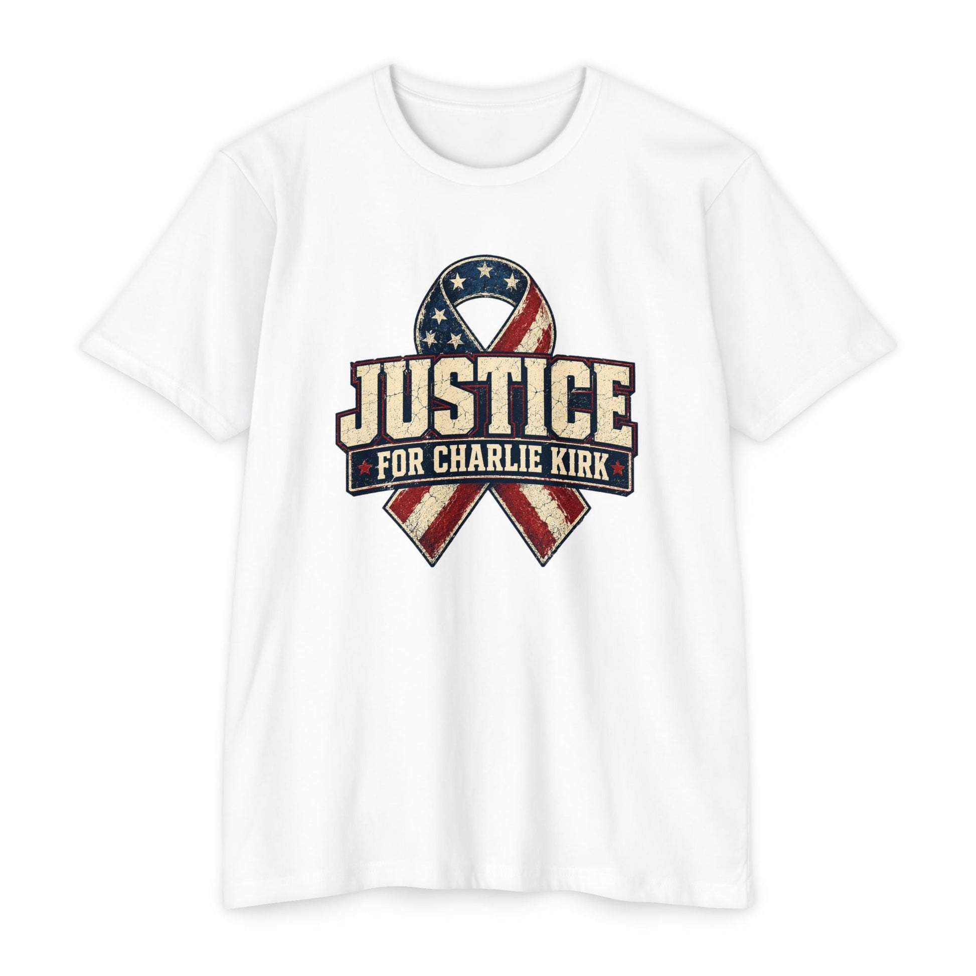 Justice for Charlie Kirk Ribbon T-Shirt - PatriotDepot.com