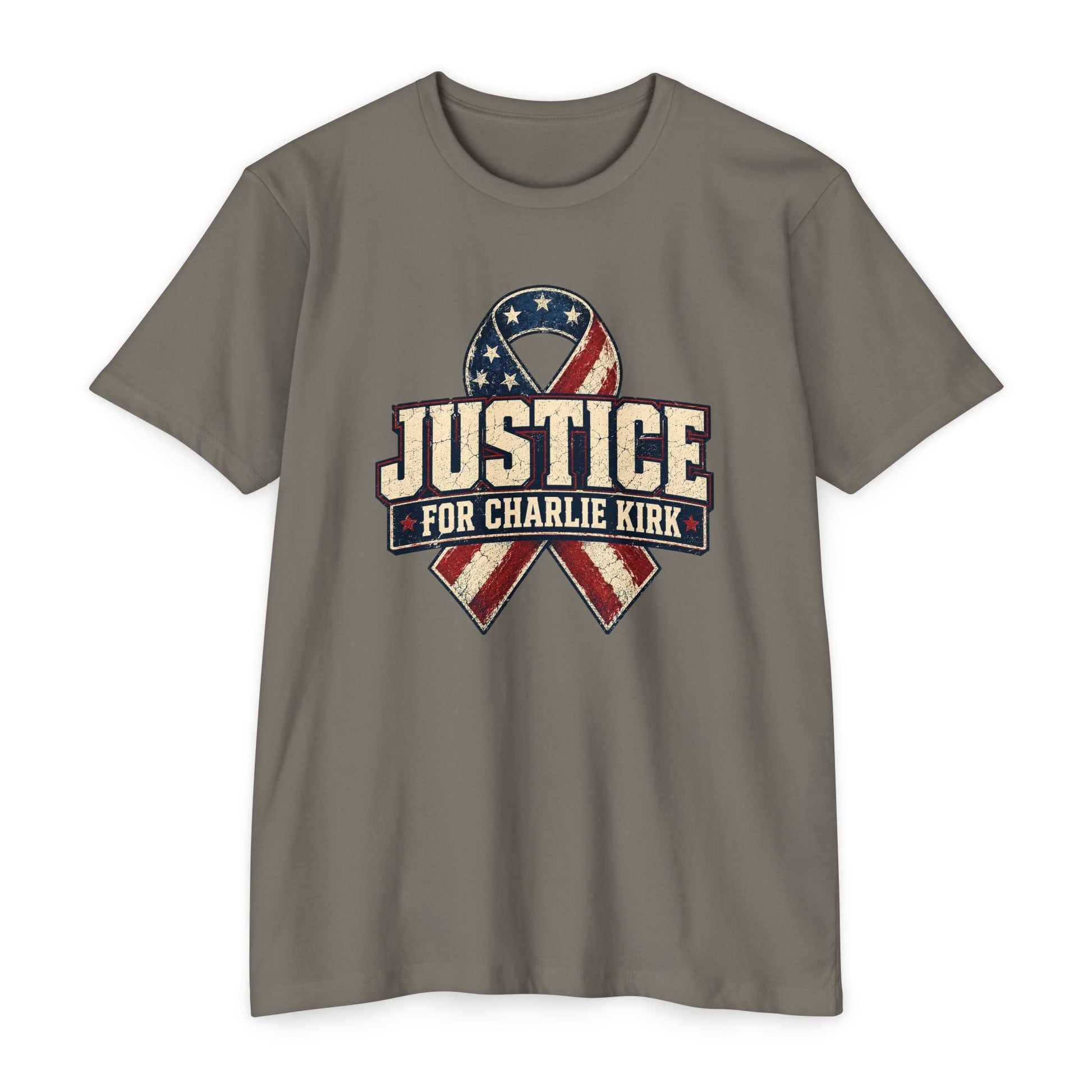 Justice for Charlie Kirk Ribbon T-Shirt - PatriotDepot.com