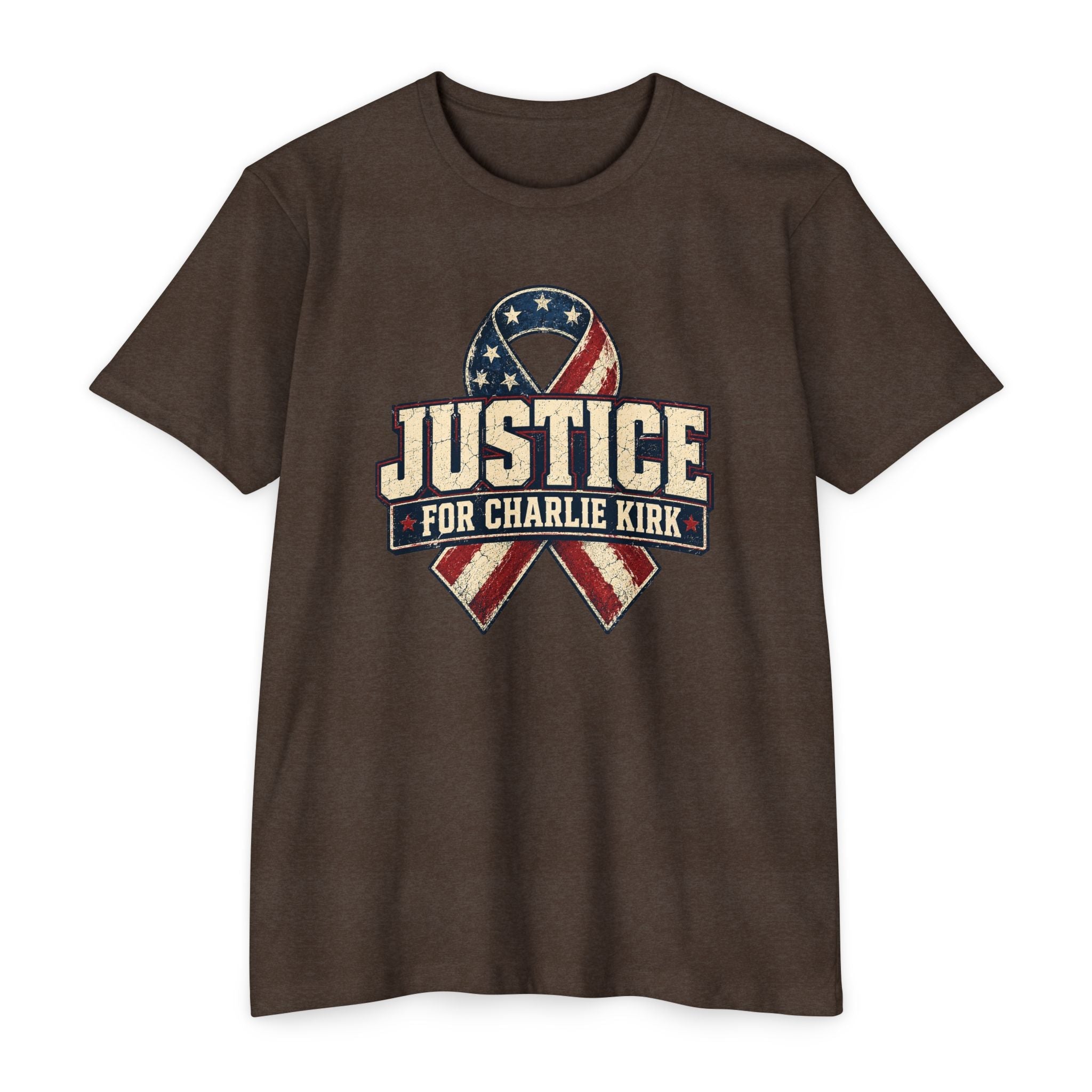 Justice for Charlie Kirk Ribbon T-Shirt - PatriotDepot.com