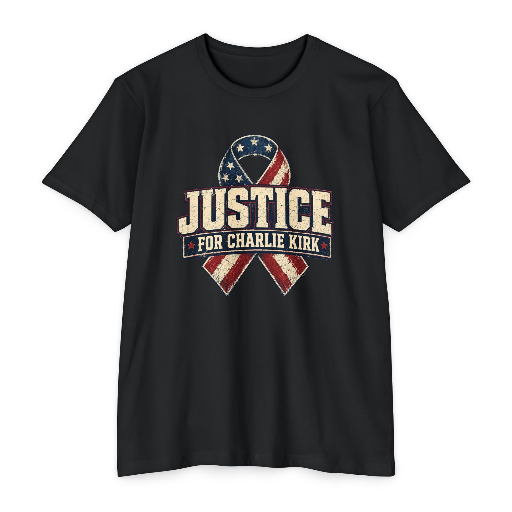 Justice for Charlie Kirk Ribbon T-Shirt - PatriotDepot.com